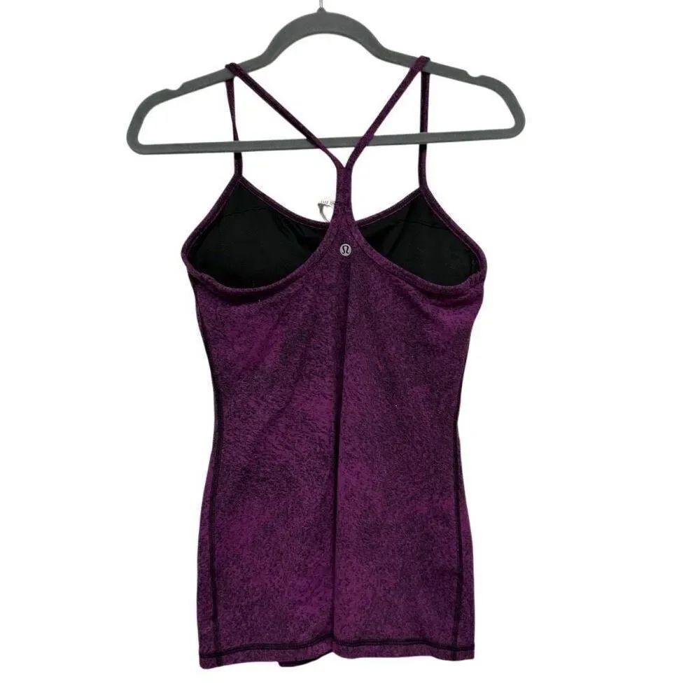 Lululemon purple power tank spray jacquard Aurora size 8
